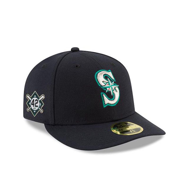 MLB Seattle Mariners Jackie Robinson Day Low Profile 59Fifty Fitted (FTR6427) - Blue New Era Caps